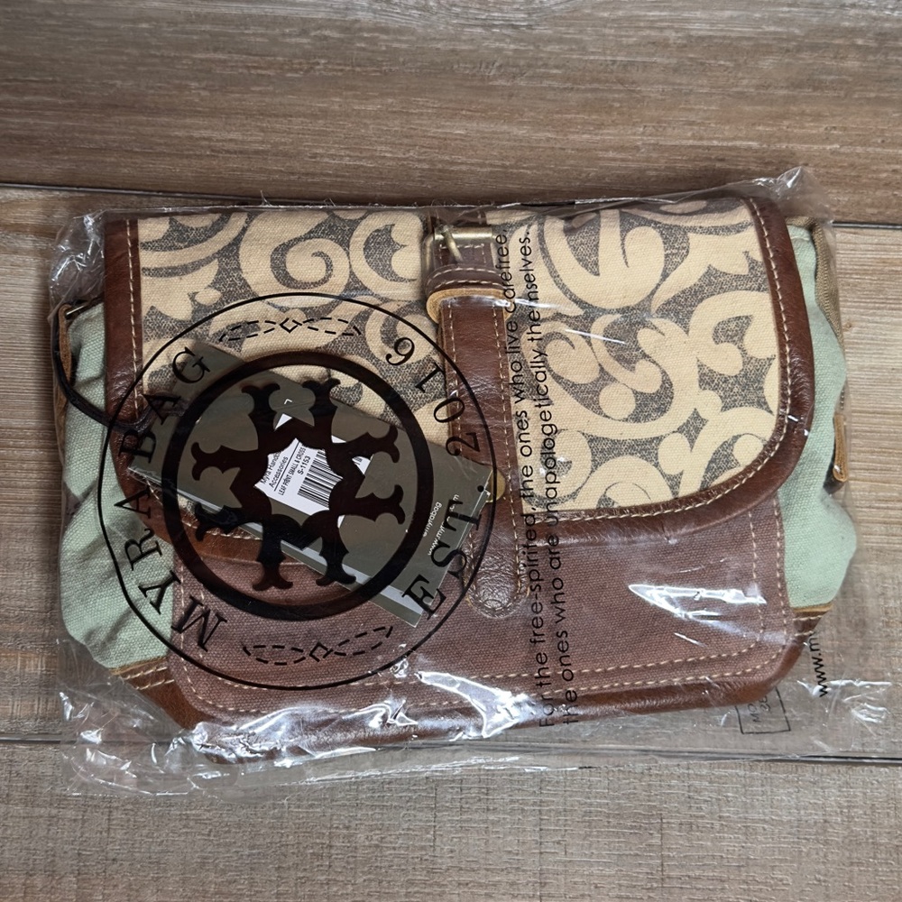 Myra Bag Leaf Print Small Crossbody Purse - Picture 5 of 12